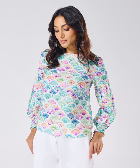 Long Sleeve Printed Top
